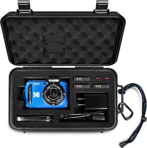 Lekufee Travel Waterproof Hard Case for Kodak PIXPRO WPZ2 Digital Camera, Battery, and other Accessories(Case & Bag Only) in Kuwait