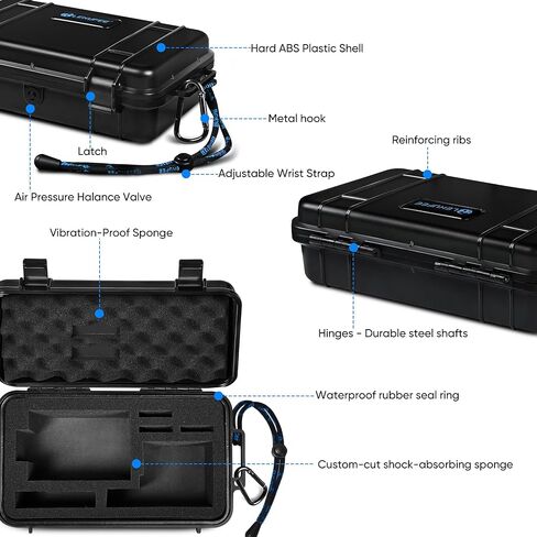 Lekufee Travel Waterproof Hard Case for Kodak PIXPRO WPZ2 Digital Camera, Battery, and other Accessories(Case & Bag Only) in Kuwait