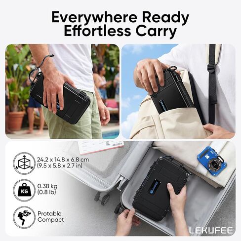 Lekufee Travel Waterproof Hard Case for Kodak PIXPRO WPZ2 Digital Camera, Battery, and other Accessories(Case & Bag Only) in Kuwait