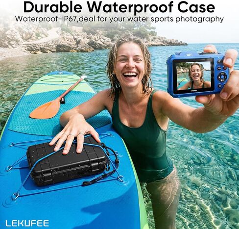 Lekufee Travel Waterproof Hard Case for Kodak PIXPRO WPZ2 Digital Camera, Battery, and other Accessories(Case & Bag Only) in Kuwait