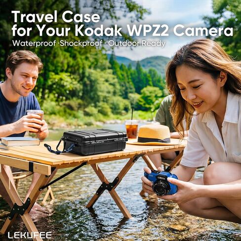 Lekufee Travel Waterproof Hard Case for Kodak PIXPRO WPZ2 Digital Camera, Battery, and other Accessories(Case & Bag Only) in Kuwait