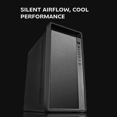 Tacens Fortis II, Mini-Tower PC MicroATX, Full Mesh Front for High Air Flow, 1 x Quiet 120 mm FDB Rear Fan, Compact SPCC Steel Housing, Integrated Carry Handle, Black in Kuwait