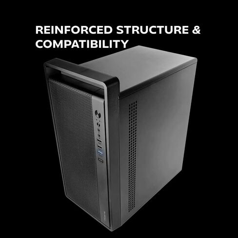 Tacens Fortis II, Mini-Tower PC MicroATX, Full Mesh Front for High Air Flow, 1 x Quiet 120 mm FDB Rear Fan, Compact SPCC Steel Housing, Integrated Carry Handle, Black in Kuwait
