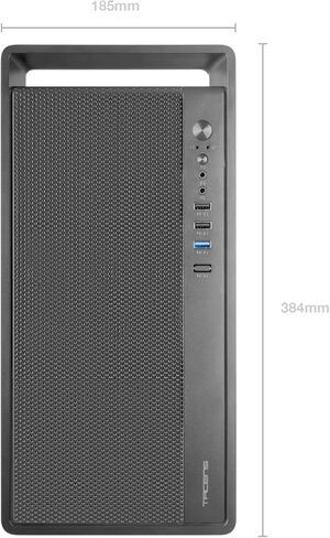 Tacens Fortis II, Mini-Tower PC MicroATX, Full Mesh Front for High Air Flow, 1 x Quiet 120 mm FDB Rear Fan, Compact SPCC Steel Housing, Integrated Carry Handle, Black in Kuwait