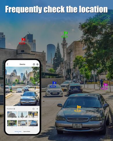 Wireless Security Camera 3 Lens 5G/2.4G WiFi 6MP Triple Lens Camera,2K HD PTZ Dome Cameras with Automatic Cruise, Color Night Version, Motion Detection in Saudi Arabia