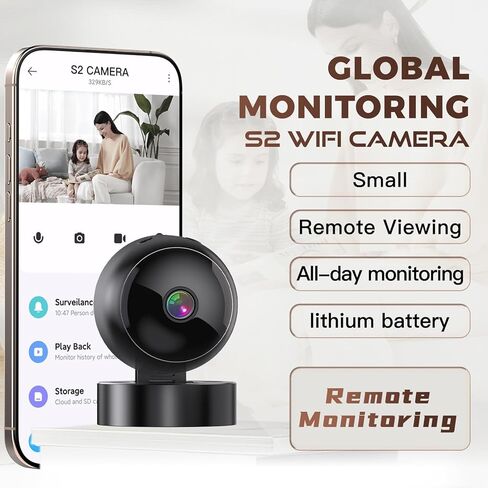 كاميرا مراقبة واي فاي ذكية من دوكولر، كاميرا أمان منزلية مع دوران 360 درجة، رؤية ليلية بالأشعة تحت الحمراء، كشف الحركة، بطارية قابلة لإعادة الشحن، فيديو عالي الدقة 1080 بكسل للمراقبة الداخلية in Kuwait