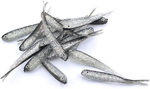 30PCS Artificial Plastic Soft Lures Fishing Tackle Accessories 2.76 Inches Long Trolling Lures for Bass Freshwater and Saltwater in Kuwait