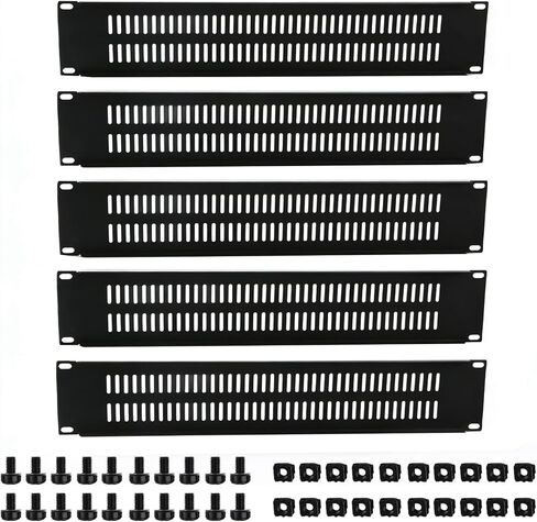 2 Pieces 12" 1U Server Rack and 5 Pack of 2U Blank Panel with Venting,for 19" Server Rack Cabinet in Kuwait