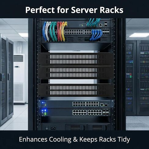 2 Pieces 12" 1U Server Rack and 5 Pack of 2U Blank Panel with Venting,for 19" Server Rack Cabinet in Kuwait