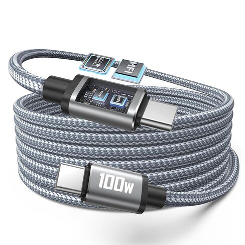 USB C to USB C Cable 100W Long USB C Cable 10FT Fast Charging Cord Type C Charger USBC to USBC Cable for Apple iPhone 17 16 15 Pro Max Plus,iPad Pro,MacBook Pro/Air,Samsung Galaxy S26 Ultra,CarPlay in Kuwait