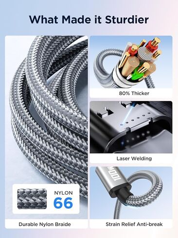 USB C to USB C Cable 100W Long USB C Cable 10FT Fast Charging Cord Type C Charger USBC to USBC Cable for Apple iPhone 17 16 15 Pro Max Plus,iPad Pro,MacBook Pro/Air,Samsung Galaxy S26 Ultra,CarPlay in Saudi Arabia