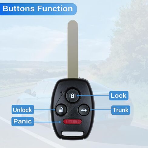 مفتاح فوب يناسب هوندا أكورد 2003 2004 2005 2006 2007 دخول بدون مفتاح التحكم عن بعد OUCG8D-380H-A 313.8 ميجا هرتز ، 2 قطعة in Kuwait