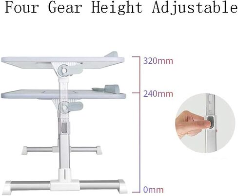 Adjustable Laptop Bed Table - Portable Standing Desk for Reading, Eating, Working On Bed/Sofa - Foldable Laptop Stand for Bed in Kuwait