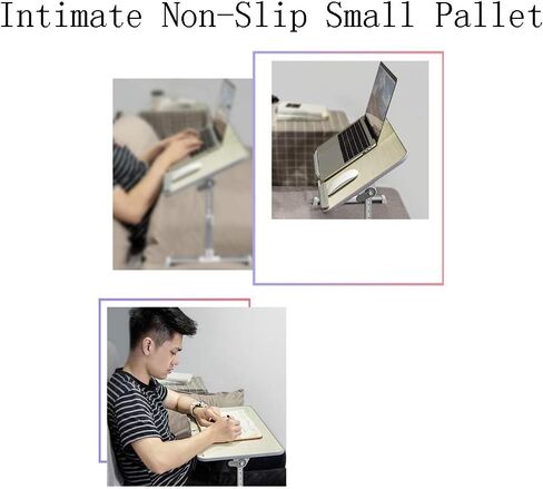 Adjustable Laptop Bed Table - Portable Standing Desk for Reading, Eating, Working On Bed/Sofa - Foldable Laptop Stand for Bed in Kuwait