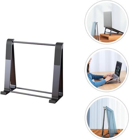 VALICLUD Aluminum Alloy Laptop Stand and Portable Folding Computer Bracket with Cooling Support for Desk Use, Dark Gray, Compact Desktop Holder for Notebooks and Tablets in Kuwait