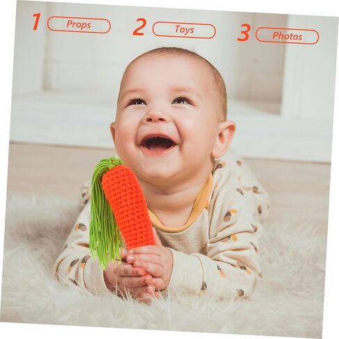 DOITOOL Newborn Photography Props Crochet Carrot Toy Milestone Photo Props for Boy Girl in Kuwait