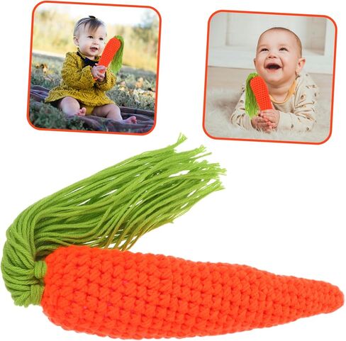 DOITOOL Newborn Photography Props Crochet Carrot Toy Milestone Photo Props for Boy Girl in Kuwait