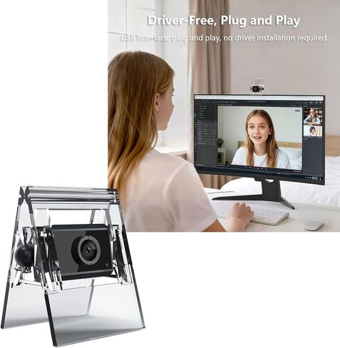 ordinarYone Highly Definition Clip On Webcam with Privacy Cover for Clear Video Conferencing Streaming Wide Compatible Easy Installs in Kuwait
