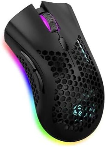 ماوس ألعاب RGB مزود بغطاء على شكل قرص العسل، ونقطة لكل بوصة قابلة للتعديل، وتصميم مريح LED BM600 in Kuwait