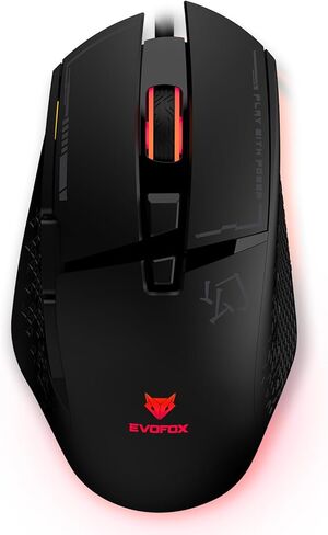 EvoFox Phantom 2 Programmable Gaming Mouse with 1000Hz Polling Rate | Ultra-Responsive 7000 FPS | Gaming Grade 12800 DPI | 10 Million clicks | RGB Lights | On-Board Memory | Windows Software | Black in Kuwait