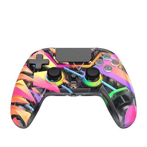 Wireless/Wired Game Controller WGP14V2 CLEAR,22 Buttons, Hall Effect, Cool Lights, Highly Sensitive,Compatible with PC/Steam/Switch/PS4/Ps3/iOS/MacOs/Android, Black in Kuwait