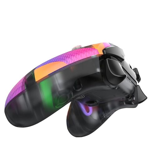 Wireless/Wired Game Controller WGP14V2 CLEAR,22 Buttons, Hall Effect, Cool Lights, Highly Sensitive,Compatible with PC/Steam/Switch/PS4/Ps3/iOS/MacOs/Android, Black in Kuwait
