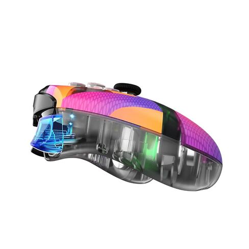 Wireless/Wired Game Controller WGP14V2 CLEAR,22 Buttons, Hall Effect, Cool Lights, Highly Sensitive,Compatible with PC/Steam/Switch/PS4/Ps3/iOS/MacOs/Android, Black in Kuwait