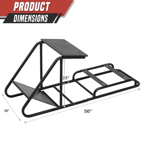 BRIGHTORIA Racing Simulator Cockpit, Steering Wheel Stand Included, High Compatibility Fit for Xbox, Playstation, PC, Heavy Duty Driving Simulator, Adjustable Angles Foot Pedal in Kuwait