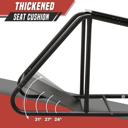BRIGHTORIA Racing Simulator Cockpit, Steering Wheel Stand Included, High Compatibility Fit for Xbox, Playstation, PC, Heavy Duty Driving Simulator, Adjustable Angles Foot Pedal in Kuwait
