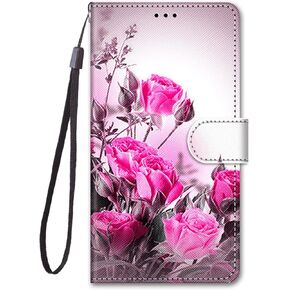 for RAZ Memory Cell Phone 2024/2025 (Not Fit 2023) Wallet Case,Rose Painting Design PU Leather Flip Cover with Kickstand Card Holder Slots Protective Magnetic Case for RAZ Memory Cell Phone in Kuwait