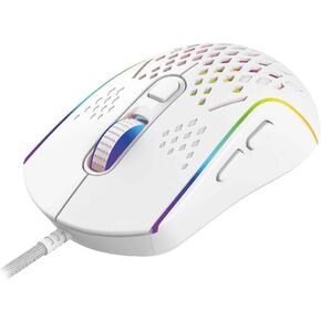 ماوس ألعاب سلكي خفيف الوزن بالليزر RGB - مستشعر بصري، 13 وضعًا، ما يصل إلى 12800 نقطة في البوصة، 6 أزرار قابلة للبرمجة، التوصيل والتشغيل، تصميم مريح لأجهزة الكمبيوتر المحمول والكمبيوتر الشخصي وأجهزة Mac in Saudi Arabia