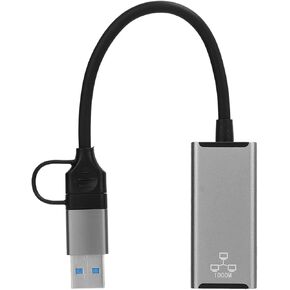 محول KANASI Gigabit Ethernet، محول شبكة USB من سبائك الألومنيوم للاتصال الثابت بالإنترنت على أجهزة الكمبيوتر المحمولة والأجهزة المحمولة in Kuwait