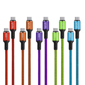 كابل igrass USB-C إلى USB-C، كابل شحن سريع من النوع C بقدرة 60 وات (10 أقدام، 5 عبوات) لسلسلة iPhone 17 وiPad mini 6 والمزيد in Kuwait