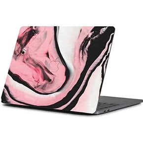 ملصق Skinit للكمبيوتر المحمول متوافق مع جهاز MacBook Pro 13 بوصة (2016-17) - تصميم حبر رخامي وردي مرخص رسميًا ومصمم في الأصل in Kuwait