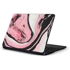 ملصق Skinit للكمبيوتر المحمول متوافق مع Samsung Chromebook 3 11.6in 500c13-k01 - سكينيت مرخص رسميًا ومصمم في الأصل بتصميم حبر رخامي وردي in Kuwait
