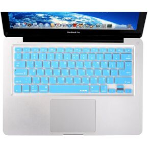 XSKN اللغة العبرية غطاء جلد لوحة المفاتيح السيليكون الأزرق لعام 2015 والإصدارات السابقة MacBook Air 13 MacBook Pro 13 15 17 بوصة - الإصدار المشترك للولايات المتحدة والاتحاد الأوروبي in Kuwait