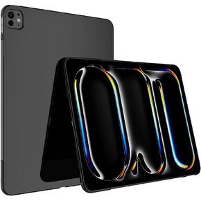 حافظة لجهاز iPad Pro 13 بوصة M4 (موديل 2024، الجيل السابع)، [خفيفة الوزن + واقية] غطاء ناعم للغاية مقاوم للصدمات، أسود in Kuwait