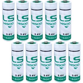 (10 عبوات) بطارية LS 14500 لبطارية LS14500 3.6 فولت AA المستخدمة في اختبار المعدات الإلكترونية الخاصة، 2600 مللي أمبير (10 قطع) in Kuwait