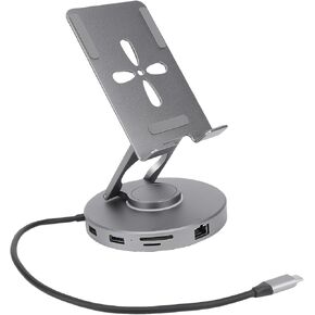 USB C Docking Station Stand, 10 in 1 Tablet Holder with Card Reader 3.5mm Sound Jack USB 3.0 100W PD Port, for Laptops Tablets Gaming Consoles in Kuwait
