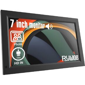 شاشة صغيرة مقاس 7 بوصات، شاشة TFT LCD، مدخل HDMI/USB/بطاقة/AV، شاشة صغيرة مع مكبرات صوت مدمجة وجهاز تحكم عن بعد، شاشة صغيرة متعددة الوظائف لجهاز Raspberry Pi PC/TV/DVD in Kuwait
