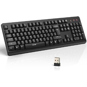 TECKNET Wireless Keyboard, 2.4G Silent Full-Size Keyboard with Number Pad in Saudi Arabia
