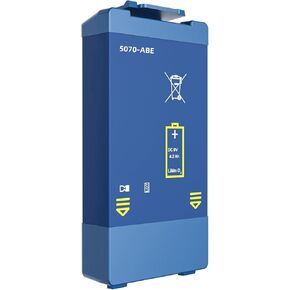 بطارية بديلة BLUEYE AED، معتمدة من إدارة الغذاء والدواء الأمريكية، تستخدم لجهاز HeartStartHome ومزيل الرجفان الخارجي الآلي في الموقع، متوافقة مع حزمة M5070A، 9V 4.2AH، غير قابلة لإعادة الشحن (رقم الموديل: 5070-ABE) in Kuwait