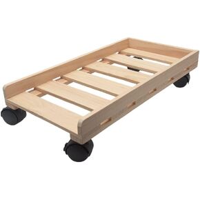 Caster Wooden Tower Heat Dissipation Moving CPU Stand Desktop PC Office Case Holder Rolling Wheels in Kuwait