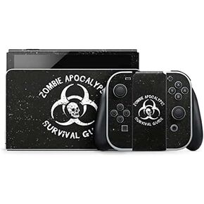 غلاف Skinit المخصص للألعاب متوافق مع Nintendo Switch OLED (2021) - تصميم Eat Brains and Zombie On Black in Kuwait