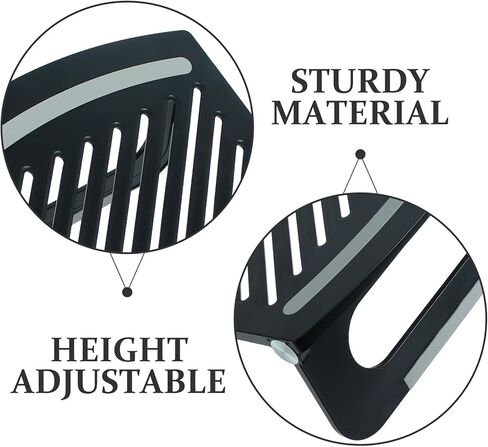 VALICLUD Foldable Laptop Riser Stand Adjustable Ventilated Desktop Laptop Desk Stand Multi-Angle for Home Office Coffee Shop Use in Kuwait