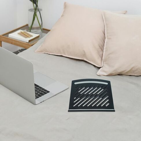 VALICLUD Foldable Laptop Riser Stand Adjustable Ventilated Desktop Laptop Desk Stand Multi-Angle for Home Office Coffee Shop Use in Kuwait