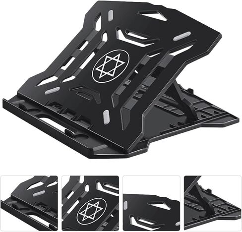 jojofuny Adjustable Folding Laptop Stand and Computer Holder Portable Desk Bracket with Cooling Base for Office and Travel Use Random Color in Kuwait