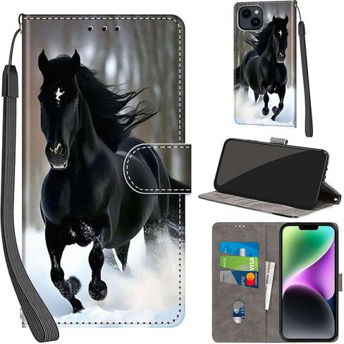 Case Wallet for iPhone 15 Plus, with [3 Card Slots], Kickstand Magnetic Closure PU Leather Shockproof Protective Flip Cover 6.7", Golden Dandelion in Saudi Arabia