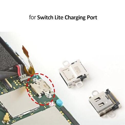 Tangxi 2PCS نوع C منفذ شحن للتبديل لايت، الألومنيوم USB C وحدة التحكم قفص الاتهام موصل شاحن منفذ المقبس، قطع غيار للتبديل لايت HDH - 001 in Kuwait