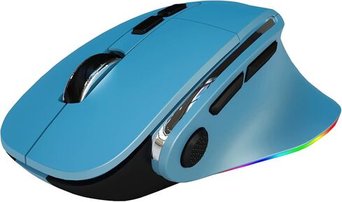 ماوس مكتب H5S سلكي من النوع C/2.4G ماوس بصري لاسلكي بلوتوث، تصميم مريح، ضوء RGB، عمر بطارية 30 يومًا، 2400 نقطة في البوصة، متوافق مع أجهزة الكمبيوتر الشخصية وأجهزة Mac والكمبيوتر المحمول in Kuwait